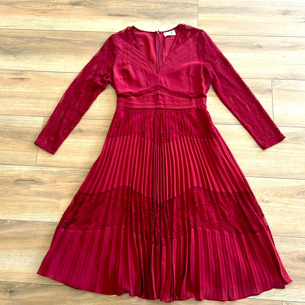 Burgundy midi Dress